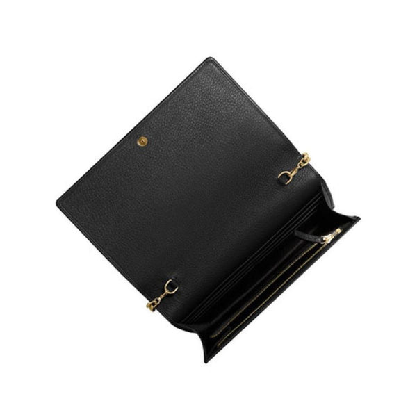 Gucci Soho Chain Wallet Crossbody Bag Black Leather Interlocking GG in Black, authentic new handbag, image 7
