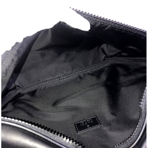 Gucci GG Crystal Canvas Black Belt Bag Travel Crossbody Bag in Black, authentic new handbag, image 2