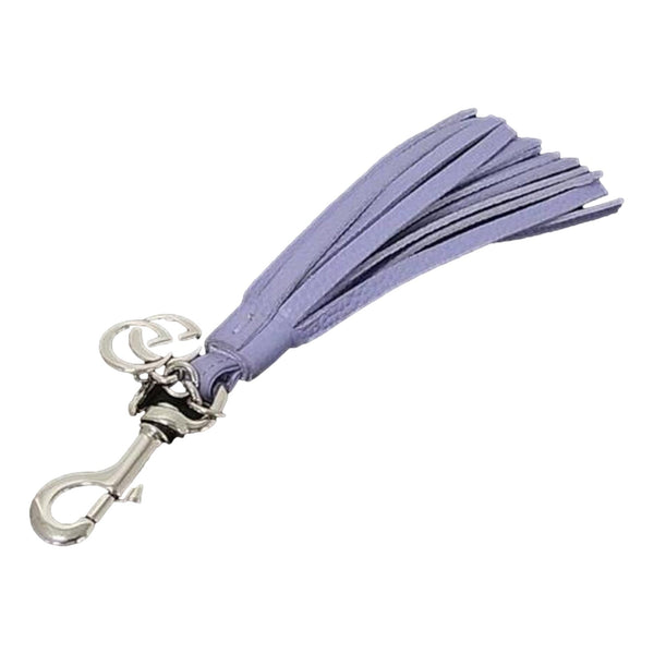 Gucci Lilac Purple Leather Tassel Keychain Charm in Lilac Purple, authentic new keychain, image 2
