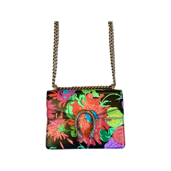 Gucci x Ken Scott Dionysus Small Shoulder Bag Floral Print Leather in Multicolor Floral, authentic new handbag, image 4