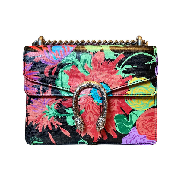 Gucci x Ken Scott Dionysus Small Shoulder Bag Floral Print Leather in Multicolor Floral, authentic new handbag, image 1