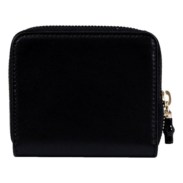 Gucci Black Patent Leather Zip-Around Wallet with Bamboo Pull in Black, authentic new wallet, image 2
