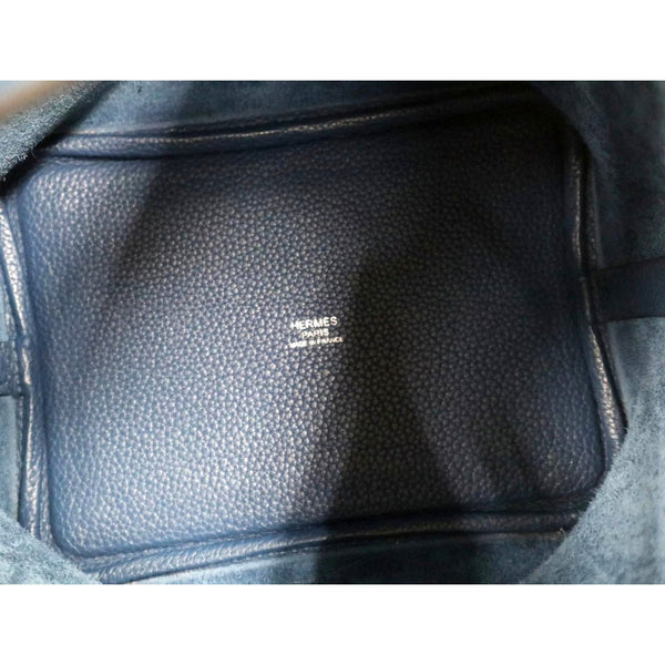Hermes Picotin 18 Bleu Nuit Clemence Leather Tote Bag Blue in Bleu Nuit, authentic pre-loved handbag, image 6