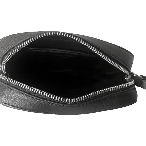 Jimmy Choo Balti Camera Crossbody Bag Black Embossed Leather Chain Strap in Black, authentic new handbag, image 6