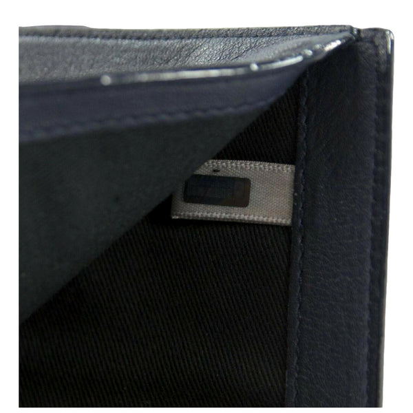 Jimmy Choo Cheri Dark Blue Leather Trifold Wallet in Cosmos Blue Dark Blue, authentic new wallet, image 5