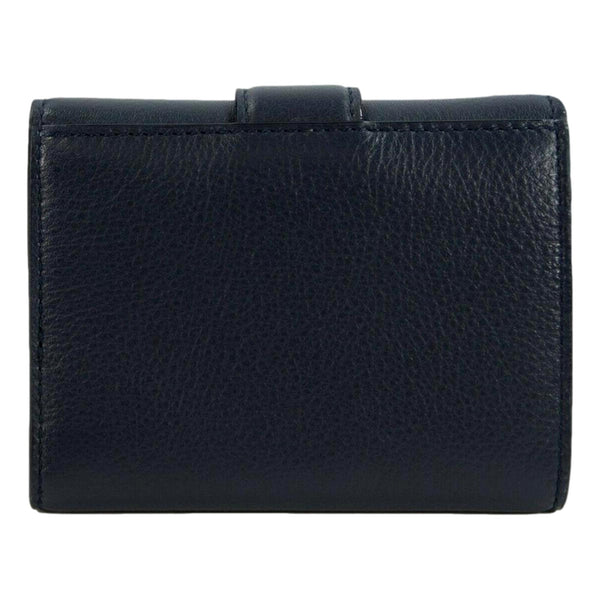 Jimmy Choo Cheri Dark Blue Leather Trifold Wallet in Cosmos Blue Dark Blue, authentic new wallet, image 4