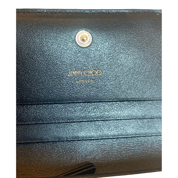 Jimmy Choo Farone Snake Print Leather Card Case Wallet in Animal Print with Neutral Tones, authentic new wallet, image 8