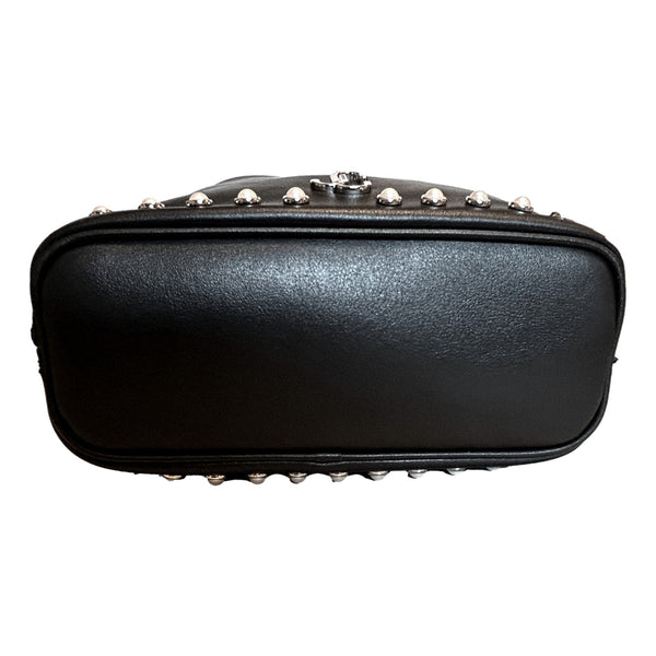 Jimmy Choo Marcheline Pearl Small Black Leather Bucket Crossbody Bag Chain Strap in Black, authentic new handbag, image 4