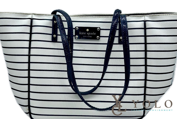 Kate Spade Sidney City Tote Bag Striped Everyday Tote — primary product view