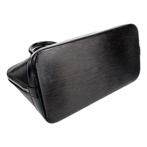 Louis Vuitton Alma Womens Handbag Black Epi Leather MM in Black, authentic pre-loved handbag, image 5