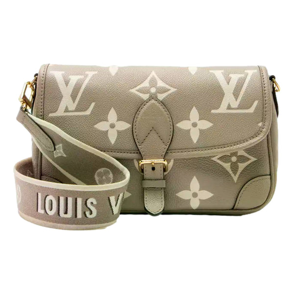 Louis Vuitton Diane Beige Monogram Empreinte Leather Crossbody Bag – front view