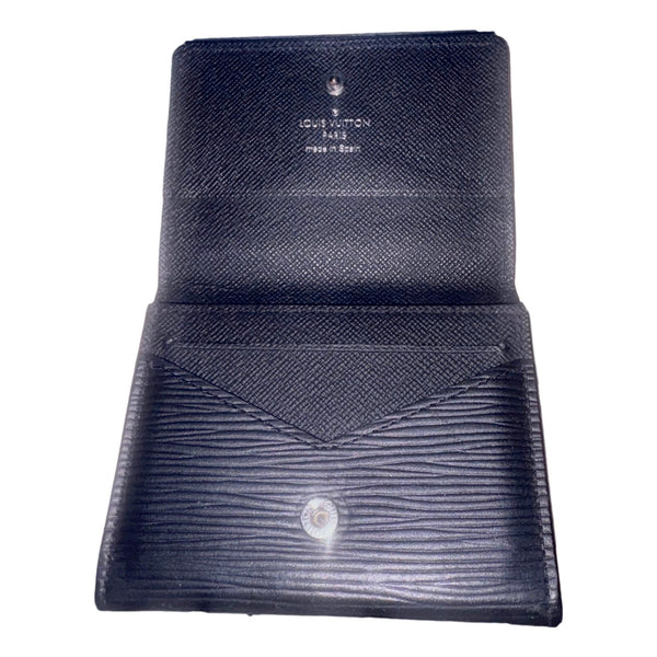 Louis Vuitton Envelope Carte de Visite Black Epi Leather in Black, authentic pre-loved wallet, image 5