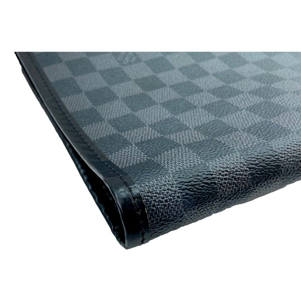 Louis Vuitton Damier Graphite Garment Bag in Black and Gray, authentic pre-loved handbag, image 3
