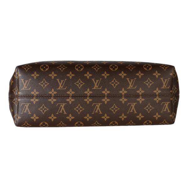 Bottom view of the Louis Vuitton Graceful MM Monogram canvas shoulder bag