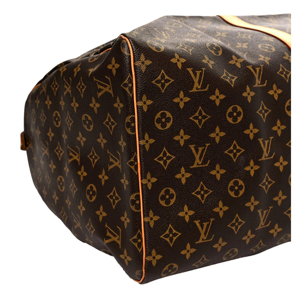 Louis Vuitton Keepall Bandoulière 60 Monogram Canvas Duffle Bag in Brown Monogram, authentic pre-loved handbag, image 2