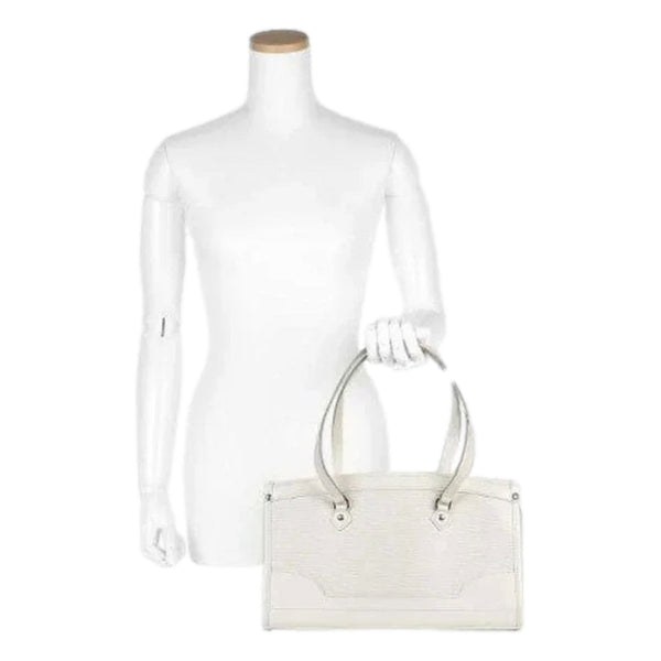 Louis Vuitton Madeleine PM White Epi Leather Shoulder Bag in White, authentic pre-loved handbag, image 4