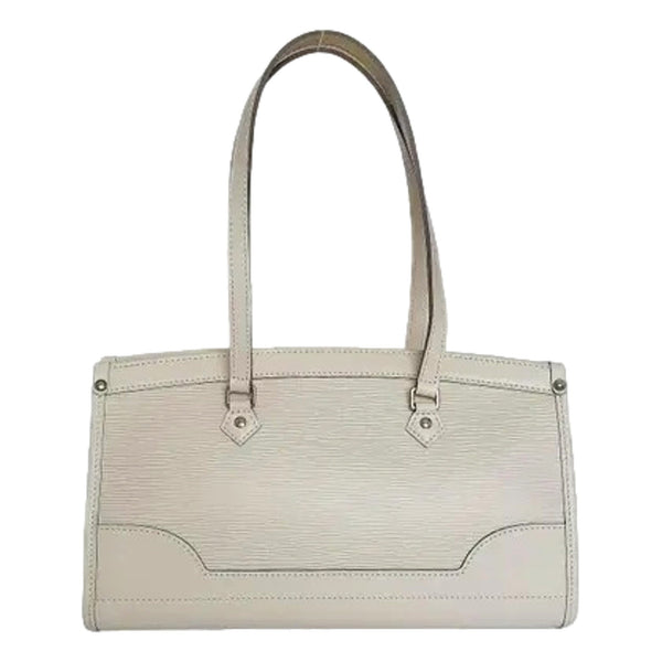 Louis Vuitton Madeleine PM White Epi Leather Shoulder Bag in White, authentic pre-loved handbag, image 3