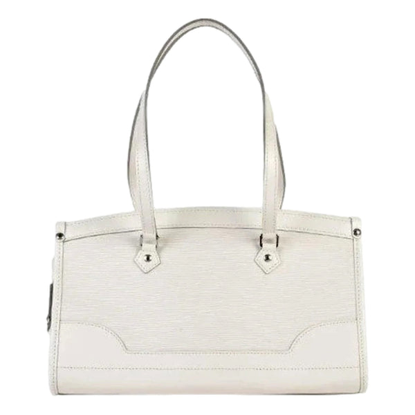 Louis Vuitton Madeleine PM White Epi Leather Shoulder Bag in White, authentic pre-loved handbag, image 2