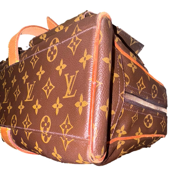 Louis Vuitton Manhattan GM Shoulder Bag in Monogram Canvas with Leather Trim in Red, authentic pre-loved handbag, image 5