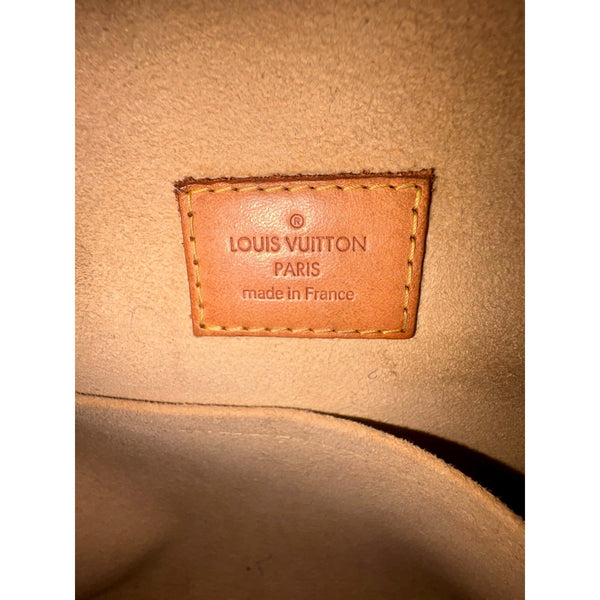 Louis Vuitton Manhattan GM Shoulder Bag in Monogram Canvas with Leather Trim in Red, authentic pre-loved handbag, image 12