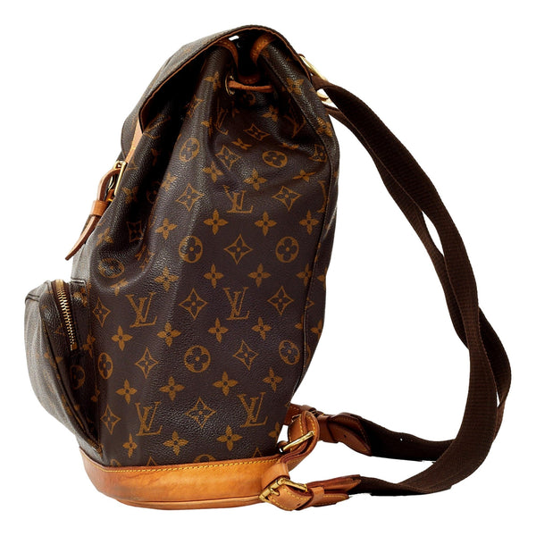 Louis Vuitton Monogram Canvas Montsouris GM Drawstring Backpack in Brown Monogram, authentic pre-loved handbag, image 4