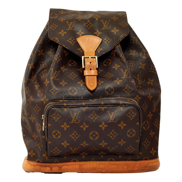 Louis Vuitton Monogram Canvas Montsouris GM Drawstring Backpack in Brown Monogram, authentic pre-loved handbag, image 1