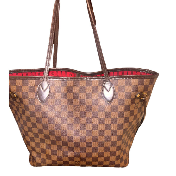 Louis Vuitton Neverfull MM Damier Ebene Coated Canvas Cherry Tote Bag – product photo 3