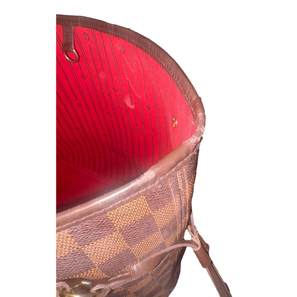Louis Vuitton Neverfull MM Damier Ebene Coated Canvas Cherry Tote Bag – product photo 6