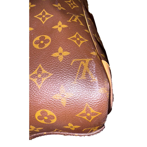 Louis Vuitton Sirius 55 Suitcase Classic Monogram Canvas Leather Travel Bag in Red, authentic pre-loved handbag, image 9