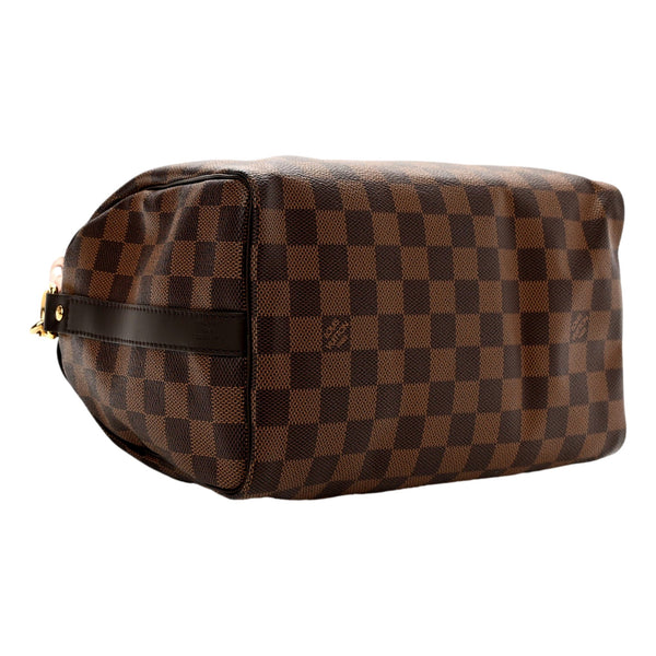 Louis Vuitton Damier Ebene Braided Speedy Bandouliere 25 Pink – base detail