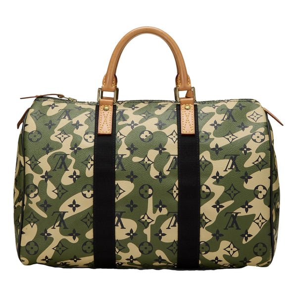 Louis Vuitton x Takashi Murakami Monogramouflage Speedy 35 Handbag – back view