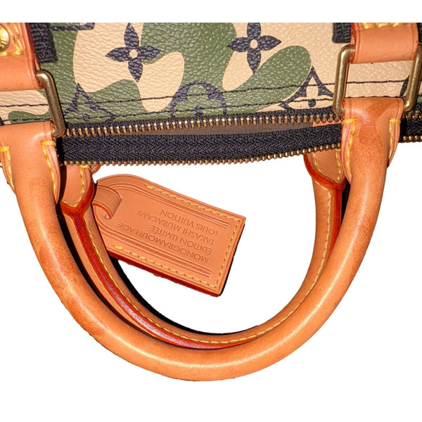 Louis Vuitton x Takashi Murakami Monogramouflage Speedy 35 Handbag – strap and handle detail