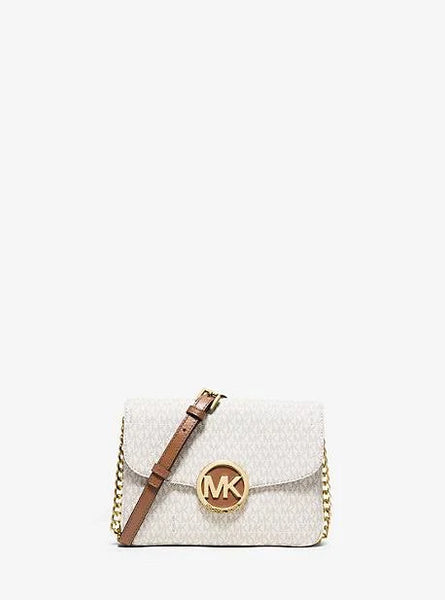 Michael Kors Fulton Flap Signature Vanilla Flap Crossbody