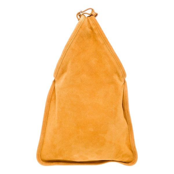 Miu Miu Mini Suede Handbag with Charms Whisky Yellow – product photo 4