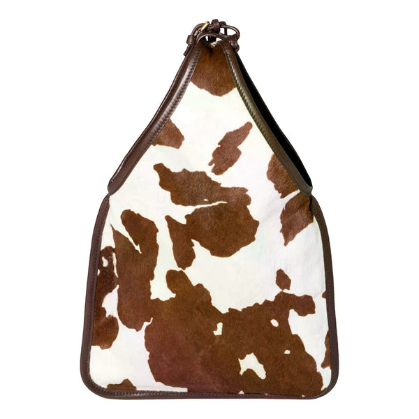 Miu Miu Brown Cow Print Suede Mini Handbag with Tassel Charms – product photo 2