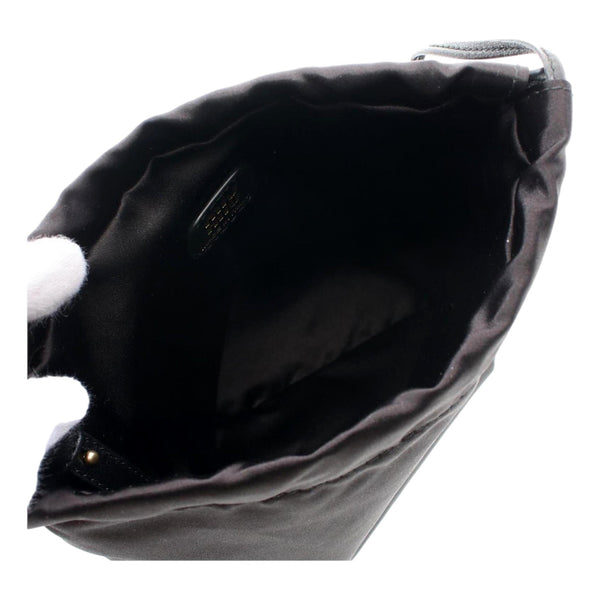Miu Miu Duchesse Satin Mini Pouch Bag in Black in Black, authentic new handbag, image 5