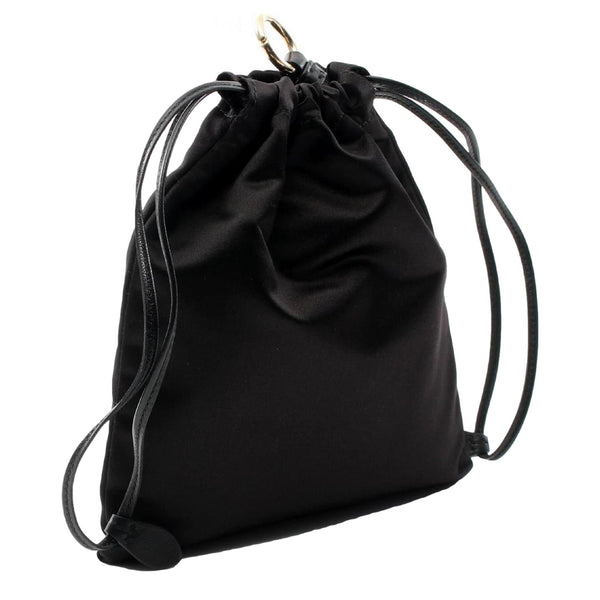 Miu Miu Duchesse Satin Mini Pouch Bag in Black in Black, authentic new handbag, image 6