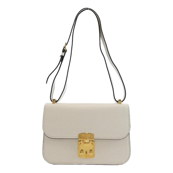 Miu Miu Madras White Leather Crossbody Bag in White, authentic new handbag, image 1