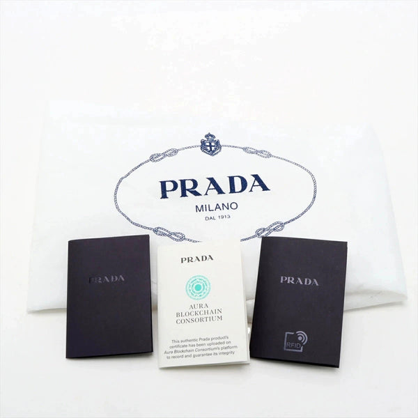 Prada 2Way Tessuto Nylon and Ostrich Leather Shoulder Handbag in Cielo Blue in Cielo Blue, authentic new handbag, image 10