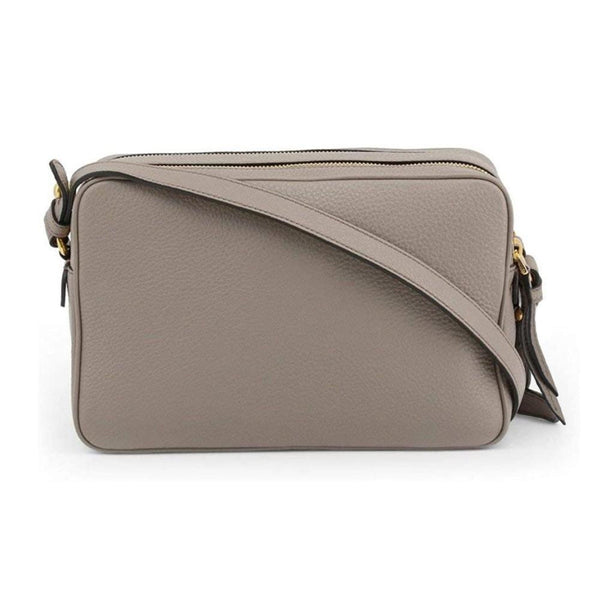 Prada Argilla Grey Vitello Phenix Leather Double Zip Cross Body Bag — photo 5