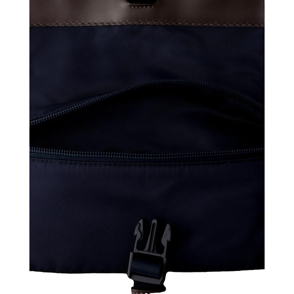 Prada Re-Nylon and Suede Belt Bag in Navy Blue with Brown Suede and Leather Trim in Navy Blue and Brown, authentic new handba