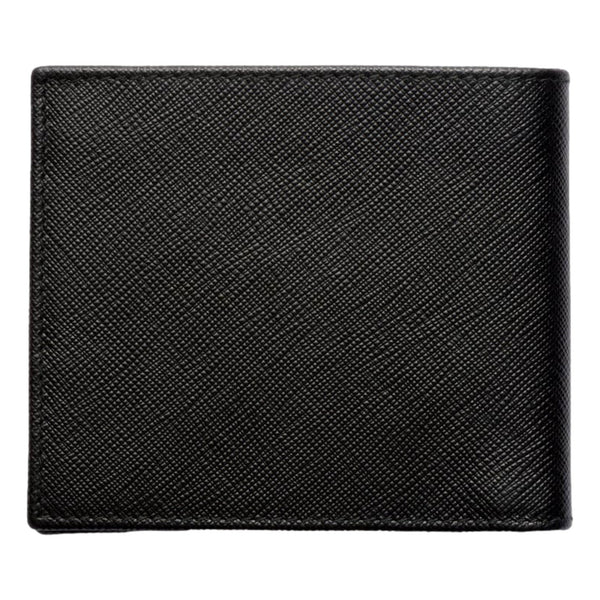 Prada Mens Black Saffiano Leather Bifold Wallet with Triangle Logo in Black, authentic new wallet, image 3