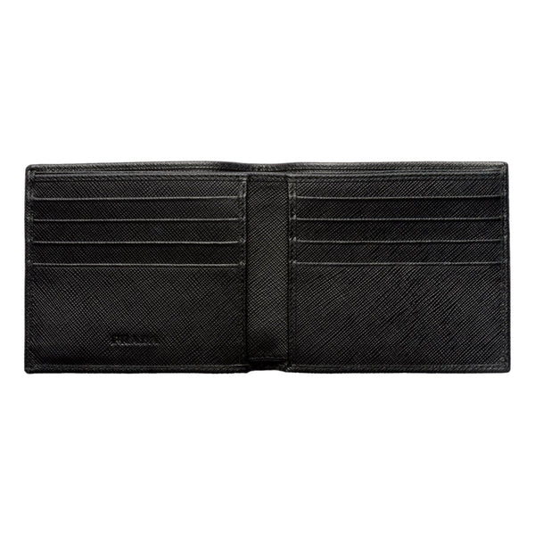 Prada Mens Black Saffiano Leather Bifold Wallet with Triangle Logo in Black, authentic new wallet, image 4