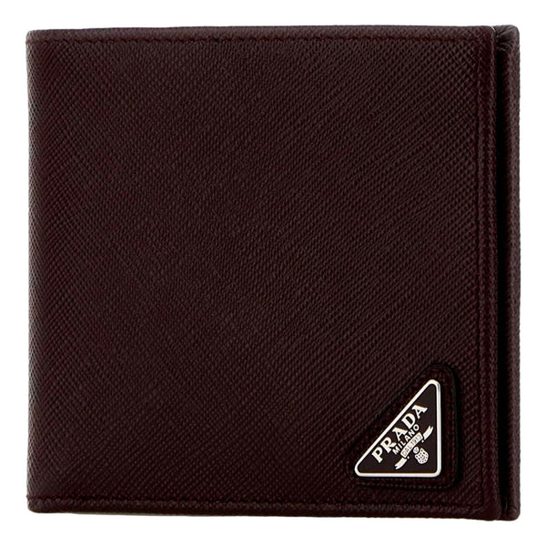 Prada Bruciato Dark Brown Saffiano Leather Bifold Wallet in Bruciato Dark Brown, authentic new wallet, image 2