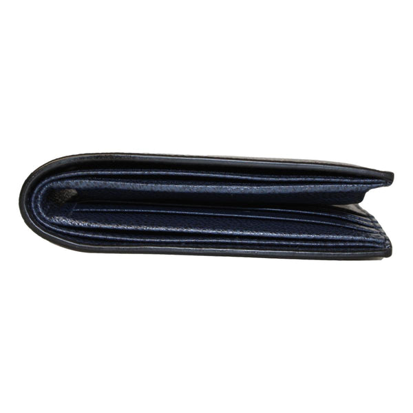Prada Vitello Micro Grain Leather Bifold Wallet Black Silver Hardware in Black, authentic new wallet, image 5