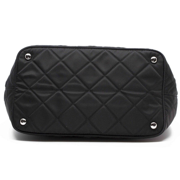 Prada Quilted Tessuto Nylon Chain Shoulder Tote Bag Black — photo 6