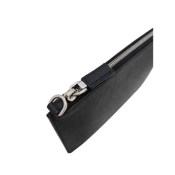 Prada Black Saffiano Voyage Leather Clutch Document Holder in Black, authentic new handbag, image 7