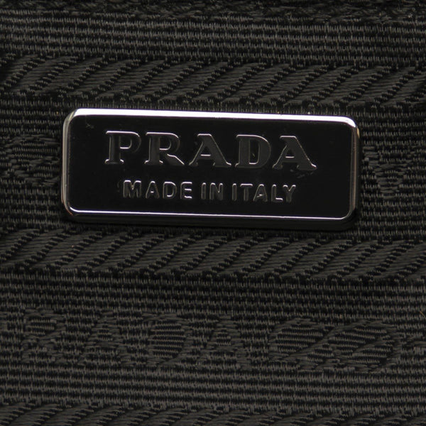 Prada Tessuto Nylon Black Triangle Logo Wristlet Clutch Pouch Bag in Black, authentic new handbag, image 7