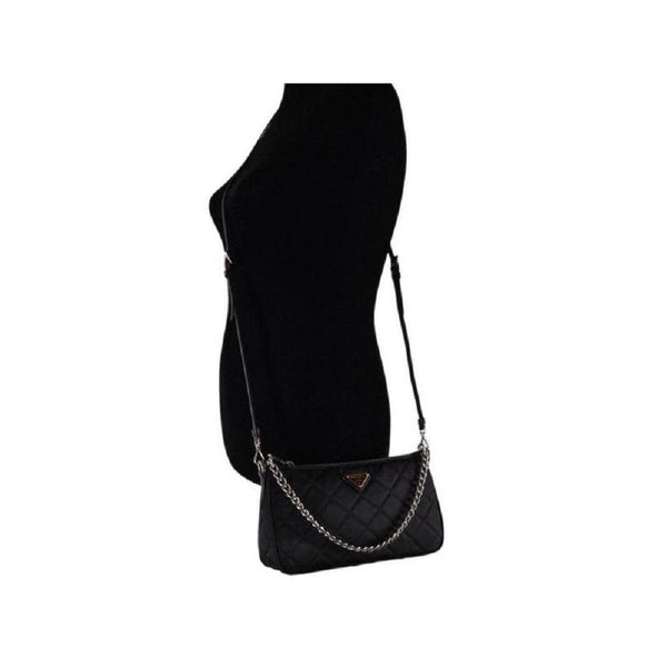 Prada Black Tessuto Nylon Quilted Chain Crossbody Bag — photo 9