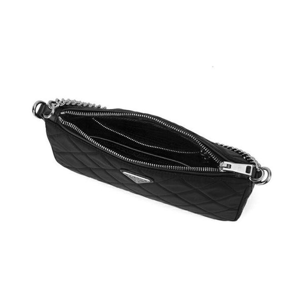 Prada Black Tessuto Nylon Quilted Chain Crossbody Bag — photo 5